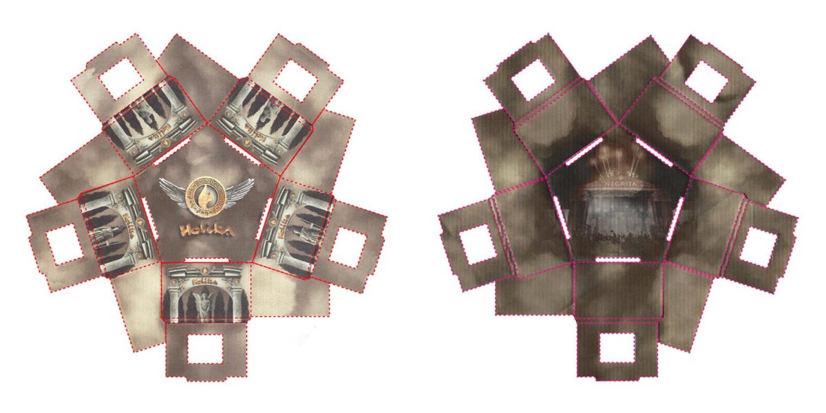 Holika: parte superior de la caja - Exterior e Interior